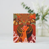 Grappige Elegante Giraffe Accessoire Afrikaanse St Briefkaart (Staand voorkant)