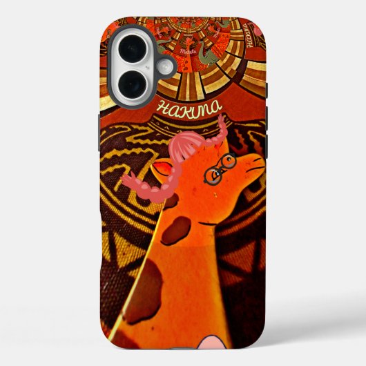 Grappige Elegante Giraffe Accessoire Afrikaanse St Case-Mate iPhone Case (Achterkant)