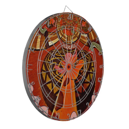 Grappige Elegante Giraffe Accessoire Afrikaanse St Dartbord (Voorkant Links)