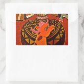 Grappige Elegante Giraffe Accessoire Afrikaanse St Rechthoekige Sticker (Tas)