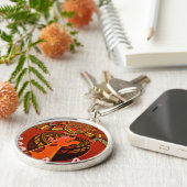 Grappige Elegante Giraffe Accessoire Afrikaanse St Sleutelhanger (Zijkant)