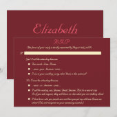 Grappige Elegante Persoonlijke Trouw RSVP Uitnodig Kaart (Voorkant / Achterkant)