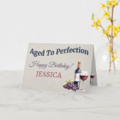 Grappige elegante verjaardag kaart (Gele Bloem)