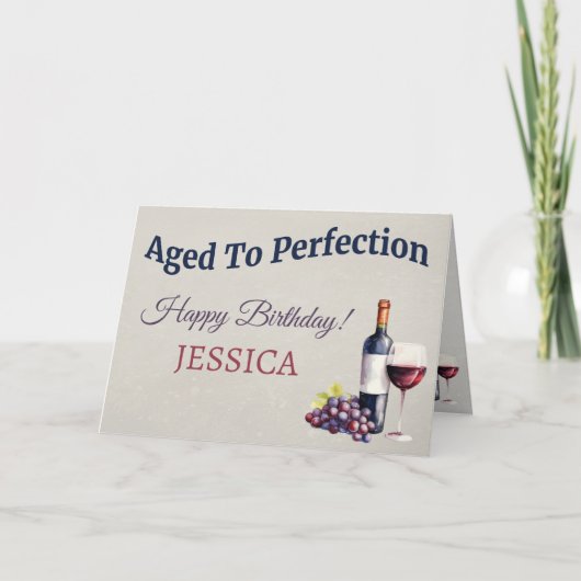 Grappige elegante verjaardag kaart (Voorkant)