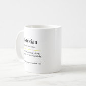 Grappige elektricien cadeau koffiemok (Voorkant links)