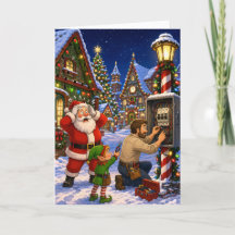 Grappige elektricien cliënten waardering kerst