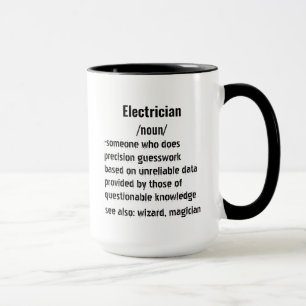 Grappige Elektricien Definitie geschenken voor man Mok