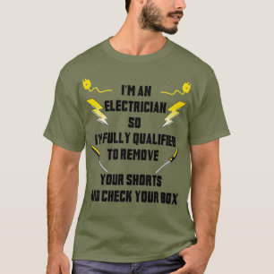 Grappige elektricien gereedschap geschenken in een t-shirt