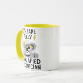 grappige elektricien geschenken - Kwala pun Elektr Mok (Voorkant links)