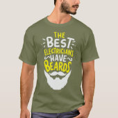 Grappige elektricien is Beard Lineman of Linebacke T-shirt (Voorkant)