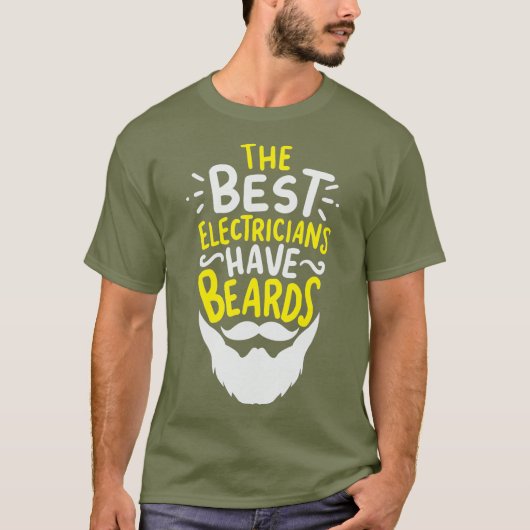 Grappige elektricien is Beard Lineman of Linebacke T-shirt (Voorkant)