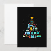 Grappige elektricien kerstboom notitiekaartje (Voorkant / Achterkant)