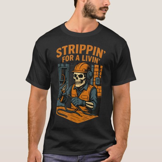 Grappige elektricien met een t-shirt (Voorkant)