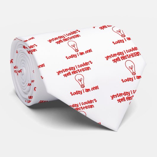 grappige elektricien stropdas (Opgerold)