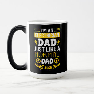 Grappige elektricien vader cadeau magische mok
