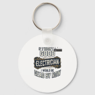 Grappige elektricien vintage gravure quote ontwerp sleutelhanger