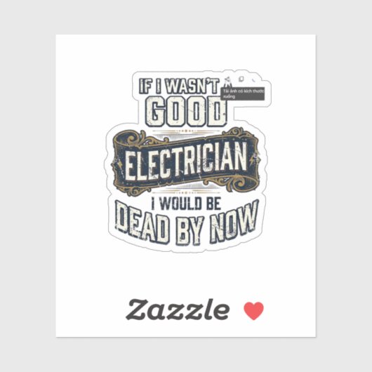 Grappige elektricien vintage gravure quote ontwerp sticker (Vel)