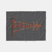 Grappige Elektriciteitspaal Kerst Grafische Lichte Fleece Deken (Voorkant (Horizontaal))