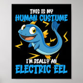 Grappige Elektrische Eel Kostuum Design Dierenvrie Poster (Voorkant)