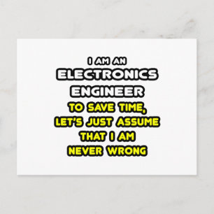 Grappige Elektronica Engineer T-shirts en geschenk Briefkaart