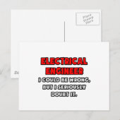 Grappige elektrotechnicus.. Twijfel er aan Briefkaart (Voorkant / Achterkant)