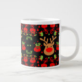 Grappige Elf Christmas Wrapping Grote Koffiekop (Rechts)