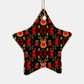 Grappige Elf Christmas Wrapping Keramisch Ornament (Rechts)