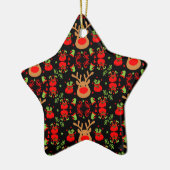 Grappige Elf Christmas Wrapping Keramisch Ornament (Links)