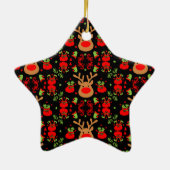 Grappige Elf Christmas Wrapping Keramisch Ornament (Achterkant)