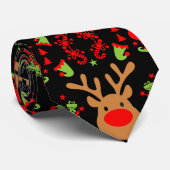 Grappige Elf Christmas Wrapping Stropdas (Opgerold)