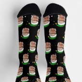 Grappige Elf Foto Kerst Soks Sokken (Top)