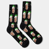 Grappige Elf Foto Kerst Soks Sokken (Rechts)