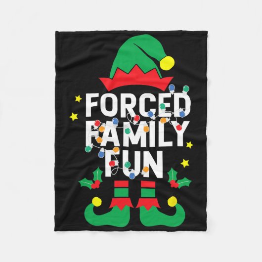 Grappige Elf Geforceerde Familie Pret Sarcastisch  Fleece Deken (Voorkant)