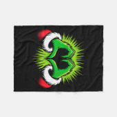 Grappige Elf Hart Handen Liefde Kerstmis  Fleece Deken (Voorkant (Horizontaal))