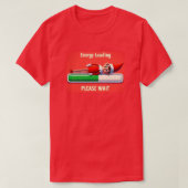 Grappige Elf Het laden van Energie op Progress Bar T-shirt (Design voorkant)