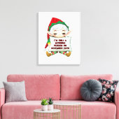 Grappige Elf Kerst Canvas Muurkunst (Insitu (Woonkamer))