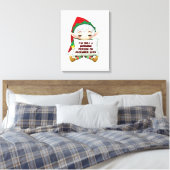 Grappige Elf Kerst Canvas Muurkunst Afdruk (Insitu (Slaapkamer))