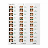 **GRAPPIGE ELF KERST** RETOURADRES ETIKET (Full Sheet)