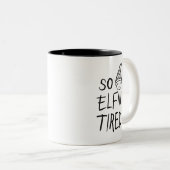 Grappige ELF Kerstochtend _ Zo Elfin Moe Tweekleurige Koffiemok (Voorkant rechts)