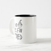 Grappige ELF Kerstochtend _ Zo Elfin Moe Tweekleurige Koffiemok (Voorkant links)