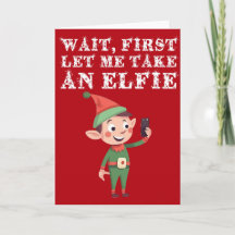 Grappige Elf Kerstwoordspeling laat me een elfie n