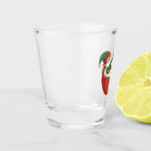Grappige Elf neemt Bathub op Matcha Drink Shot Glas (Links)
