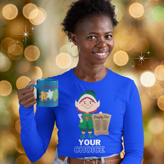 Grappige Elf Ondeugend of Leuk Lijst Uw Keuze T-shirt