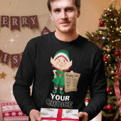 Grappige Elf Ondeugend of Leuk Lijst Uw Keuze T-shirt