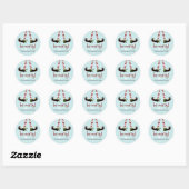 Grappige Elf Ronde Kerststickers Sticker (Vel)