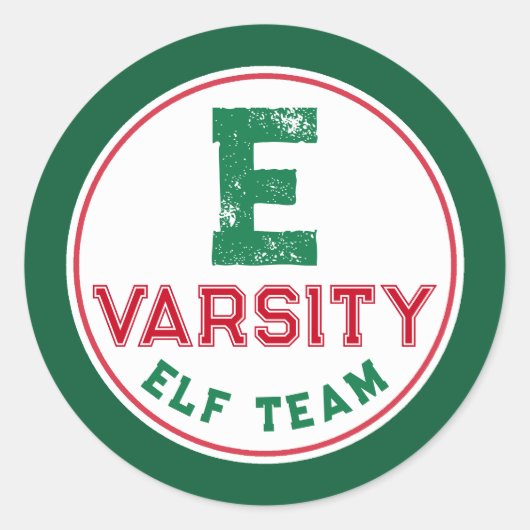 Grappige Elf Team Kerst stickers (Voorkant)