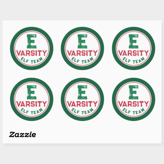 Grappige Elf Team Kerst stickers (Vel)