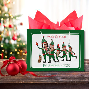 Grappige Elf Uw Familie van Zes Inclusief Hond Gro Groot Cadeauzakje