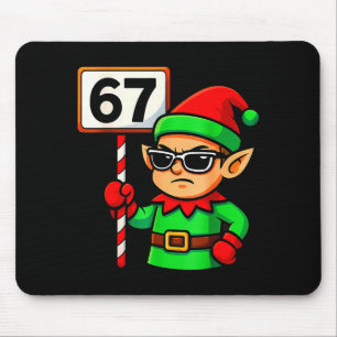 Grappige Elf Zes Zeven 6 7 Meme Kerst Kleding 67 Muismat