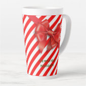 Grappige Elfenbenen Kerstkaart | Noordpool Ondeuge Latte Mok (Rechterhoek)